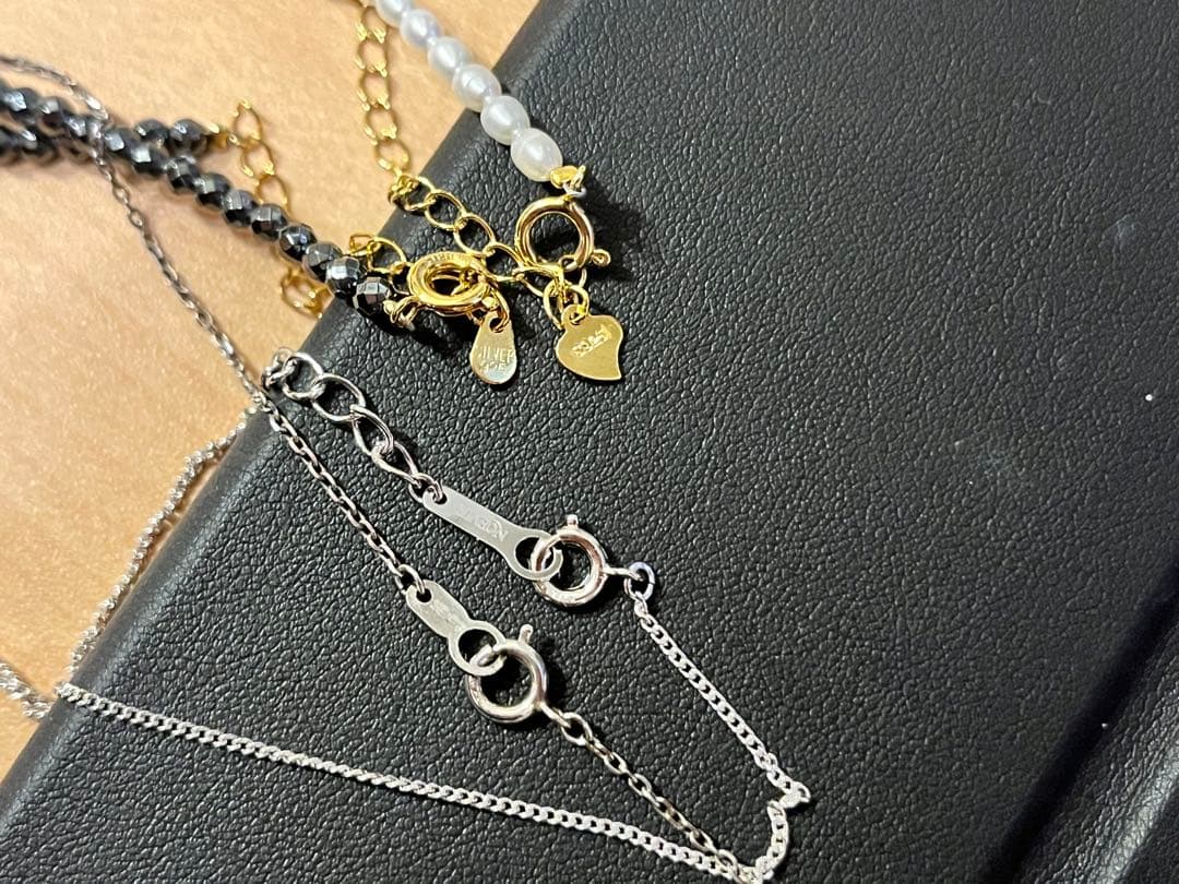 パール　ネックレス　田崎　ミキモト　天使の卵　シルバー　黒蝶　オニキス