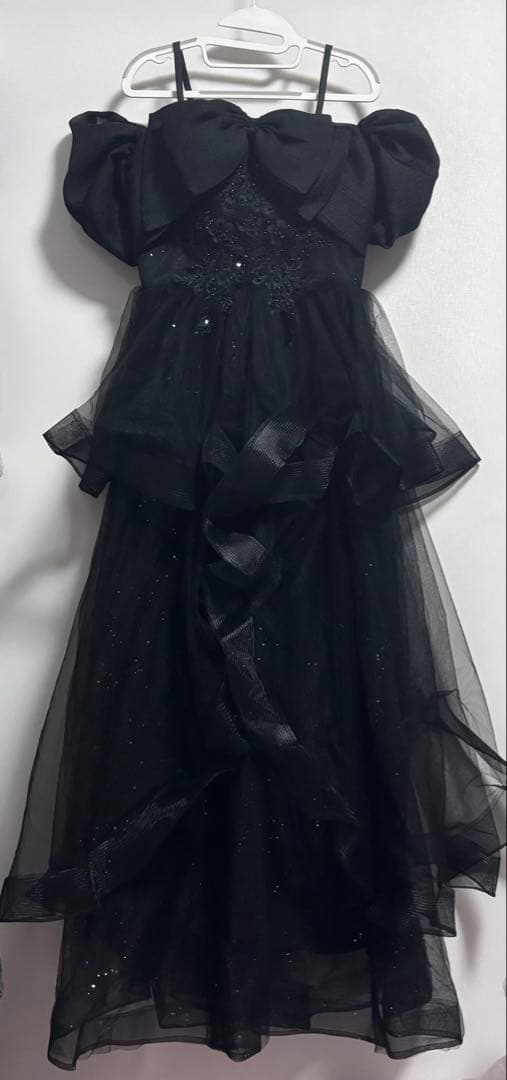 黒ドレス 文化祭 ブラック ロングドレス