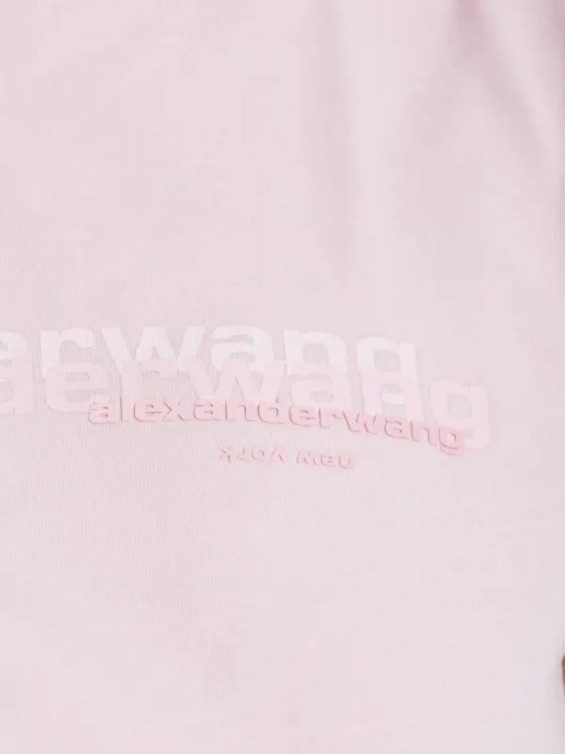 alexanderwang ピンク ショート丈Tシャツ