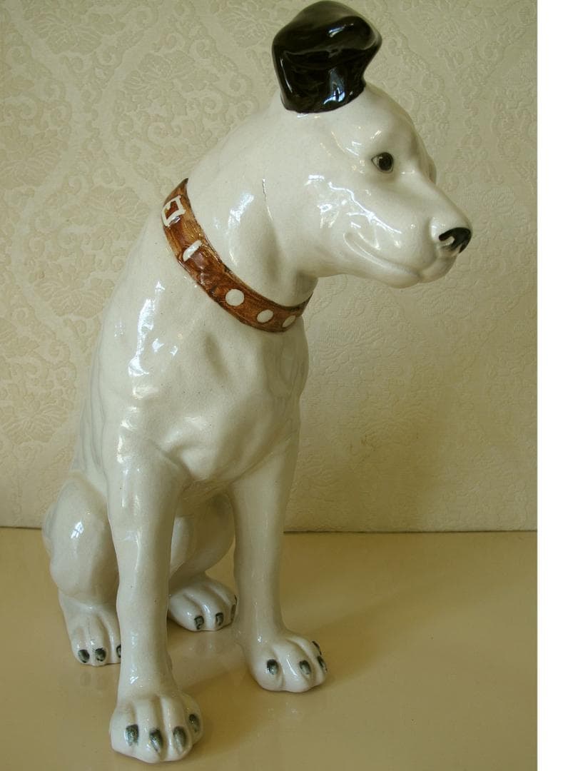 ビクター犬　ニッパーくん　大型31.5センチ　ビクター　犬　レア　爪付き　陶器