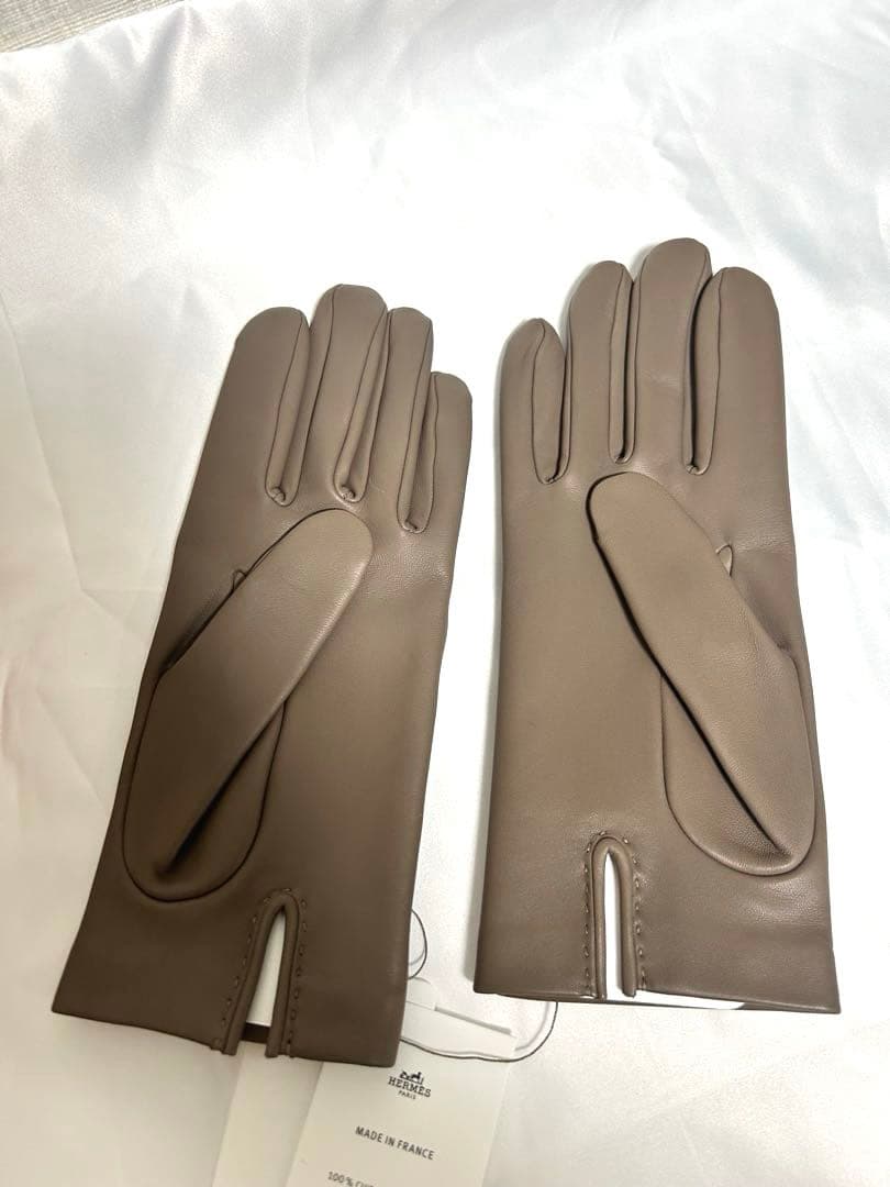 【新品未使用】HERMESエルメス　手袋　ボニーエトゥープ　7