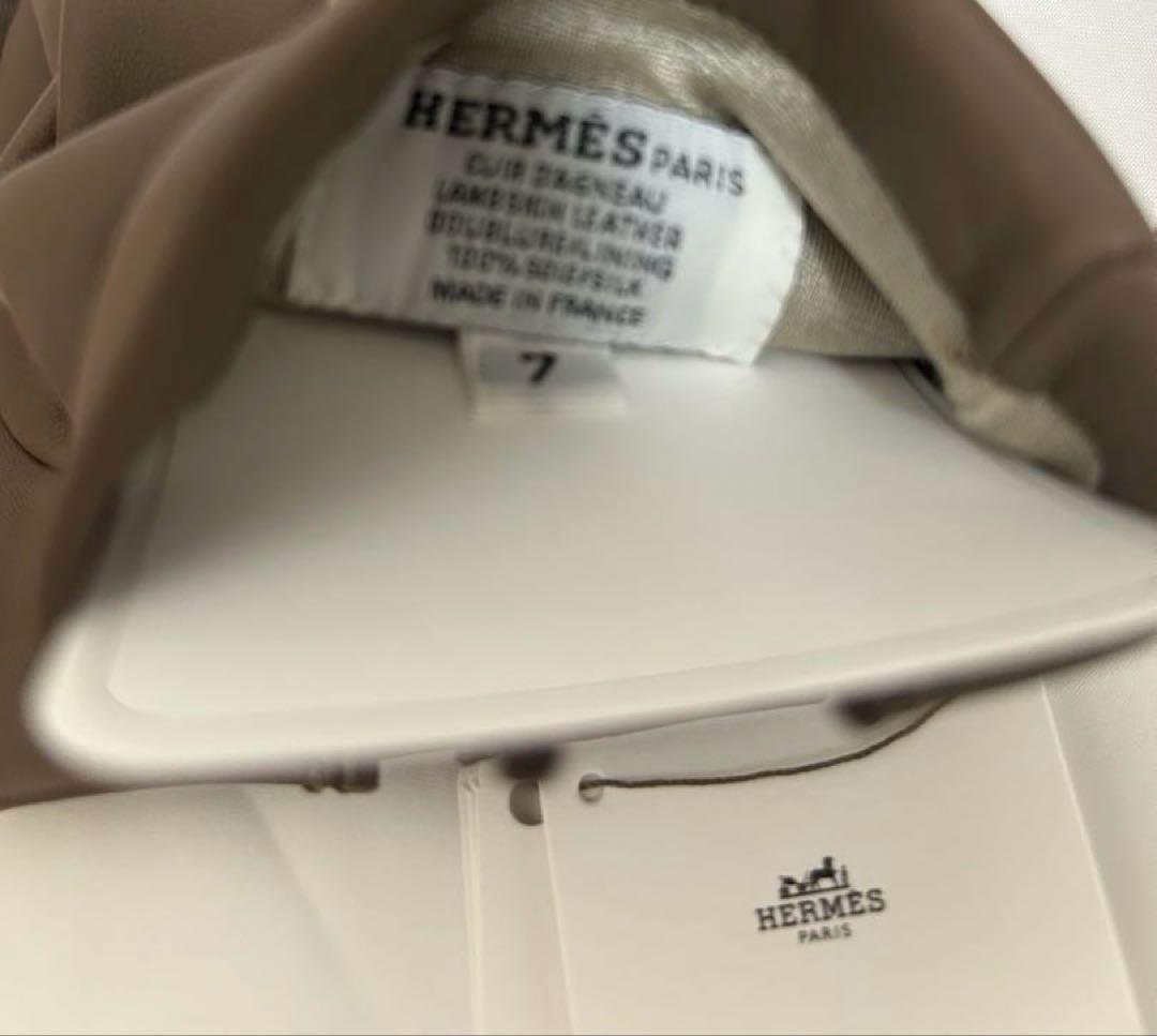 【新品未使用】HERMESエルメス　手袋　ボニーエトゥープ　7