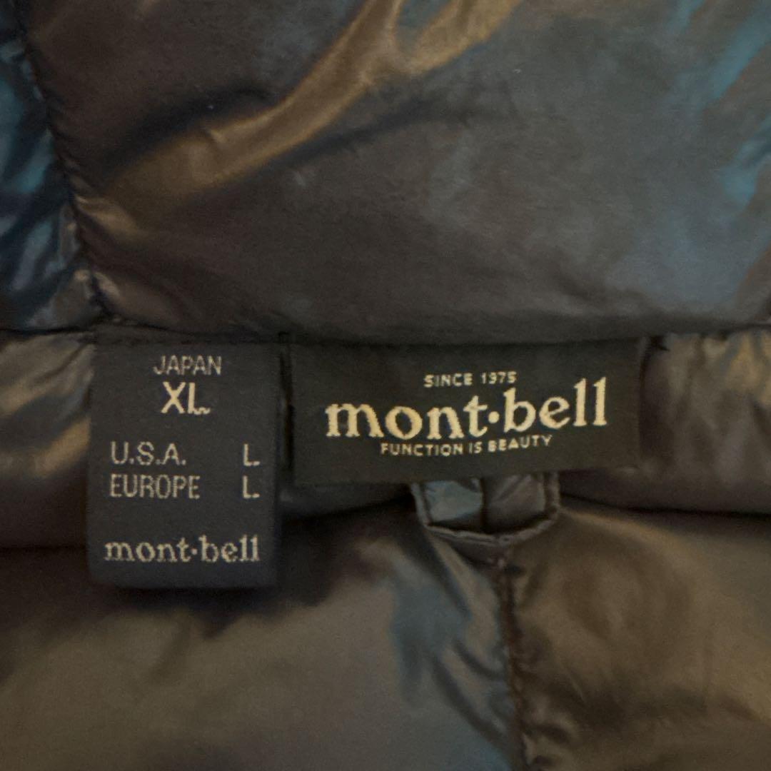 【mont-bell 】ダウンベスト ブラック 黒XL 肉厚　美品