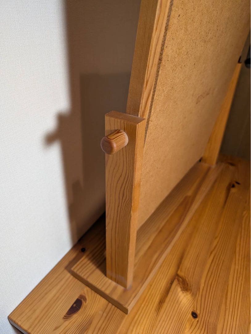 ■送料込■無印良品 ドレッサー パイン材 デスク コスメ台 化粧 鏡 卓上ミラー