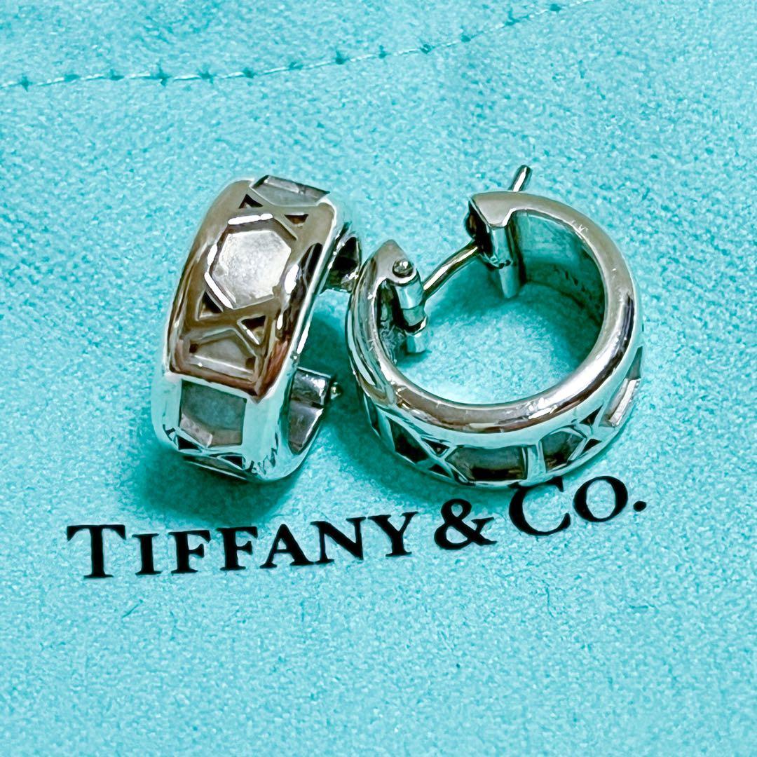 美品 ティファニー アトラス フープピアス 両耳用 シルバー925 ユニセックス