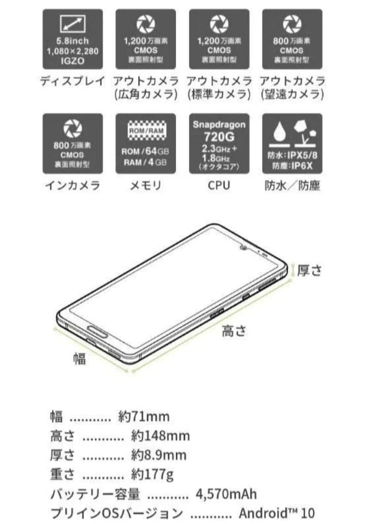 SHARP AQUOS Sense 4 SH-M15 未使用品