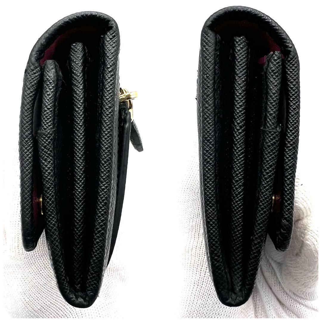 極美品✨プラダ マルチカラーフラップ 長財布 サフィアーノ ゴールド金具