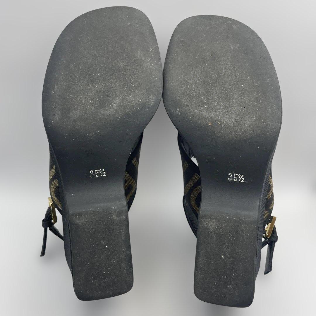 フェンディ　厚底　サンダル　ウェッジソール　クロスベルトサンダル35 1/2