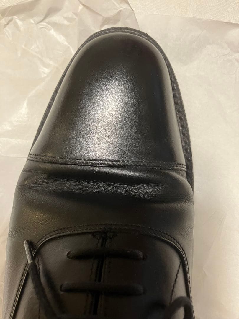 英国製紳士靴 ストレートチップ 黒 UK6.5F 25.5cm 冠婚葬祭ビジネス