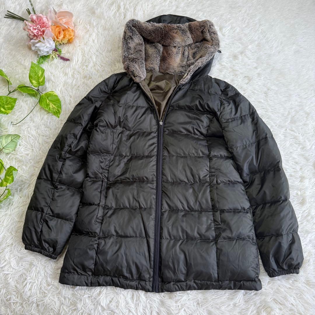 【23区】美品♡マルチウェイ モッズダウンコート カーキ リアルファー 40 L