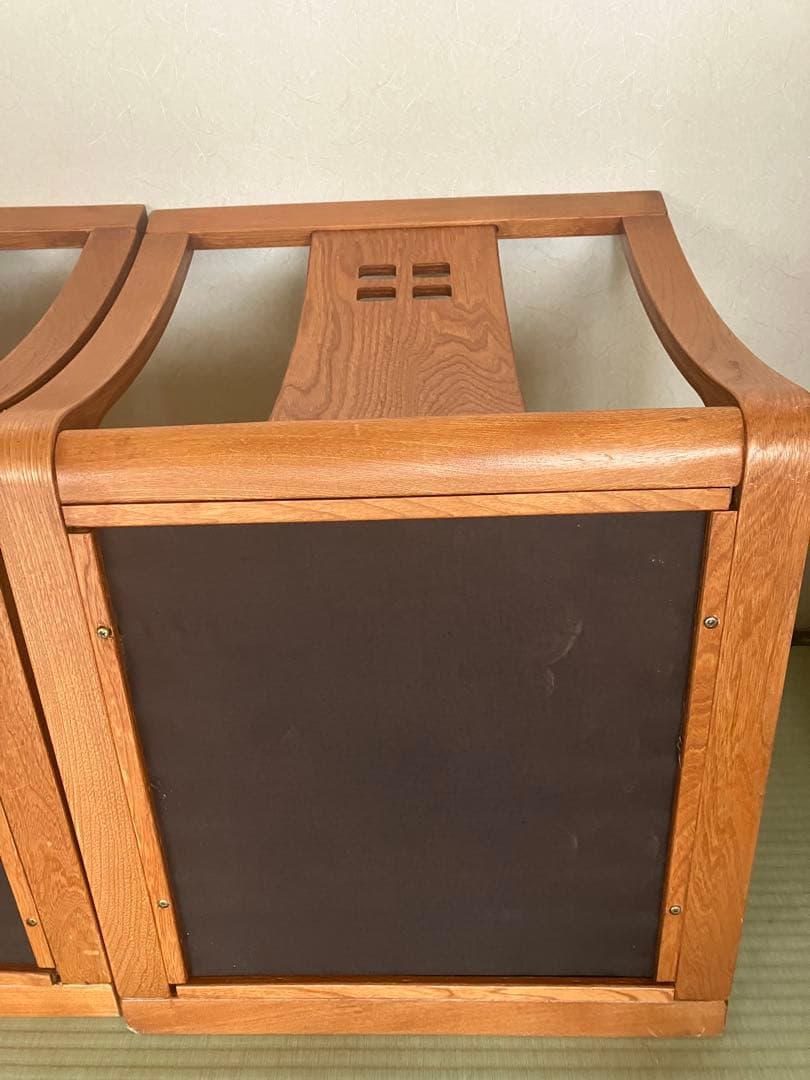 【送料込】光製作所 木製　高級　座椅子　4脚セット　和室　昭和レトロ