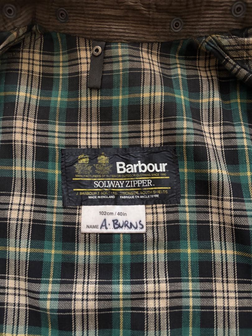 1983年Barbour ソルウェイジッパー　solway zipperフード付