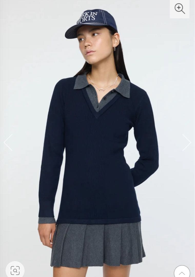 moussy LAYERED KNIT ミニドレス