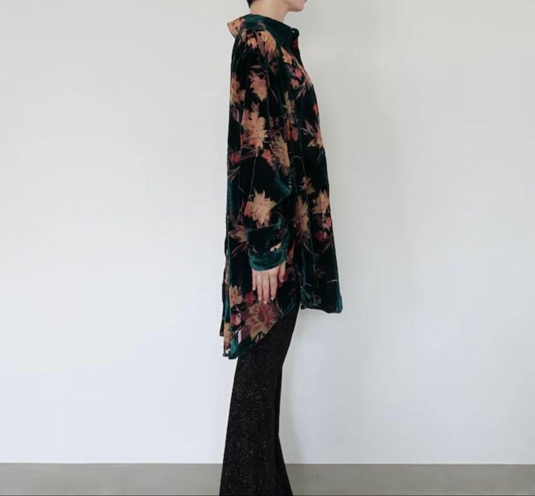 Sahara Velvet Over Shirt Green 美品