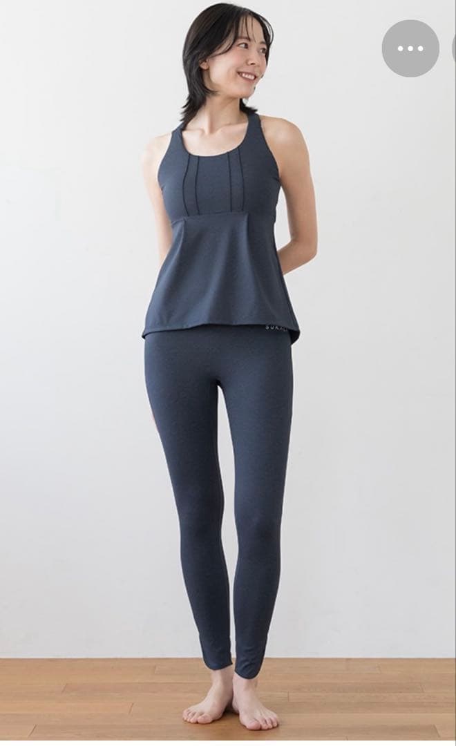 【SUKALA】デニムクロスタンクトップ〈L〉＆レギンス〈M〉