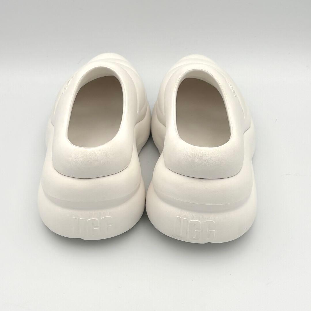 【新品級】UGG スポート イヤー クロッグ ホワイト 厚底 25cm