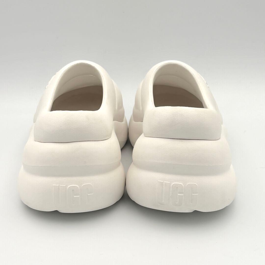【新品級】UGG スポート イヤー クロッグ ホワイト 厚底 25cm