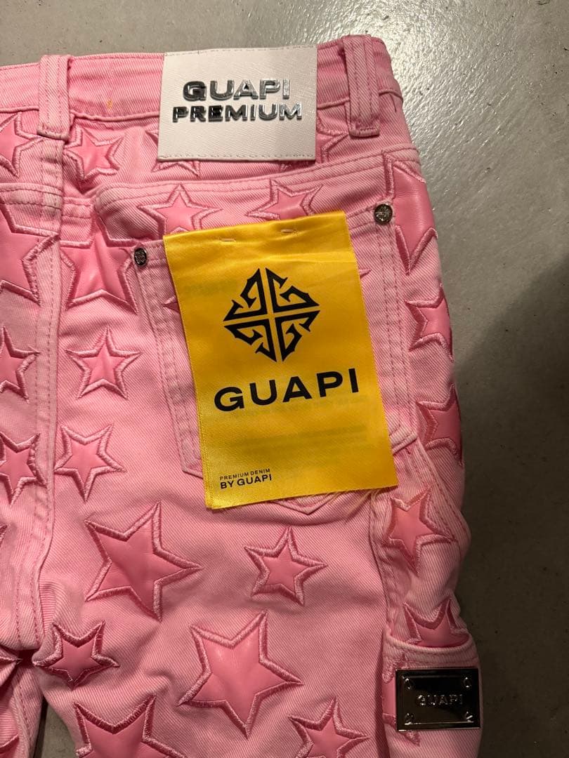 GUAPI FRENCH ROSE STARS DENIM 28 ピンク