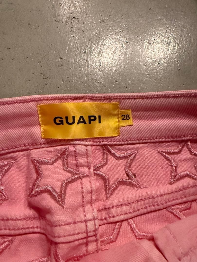 GUAPI FRENCH ROSE STARS DENIM 28 ピンク