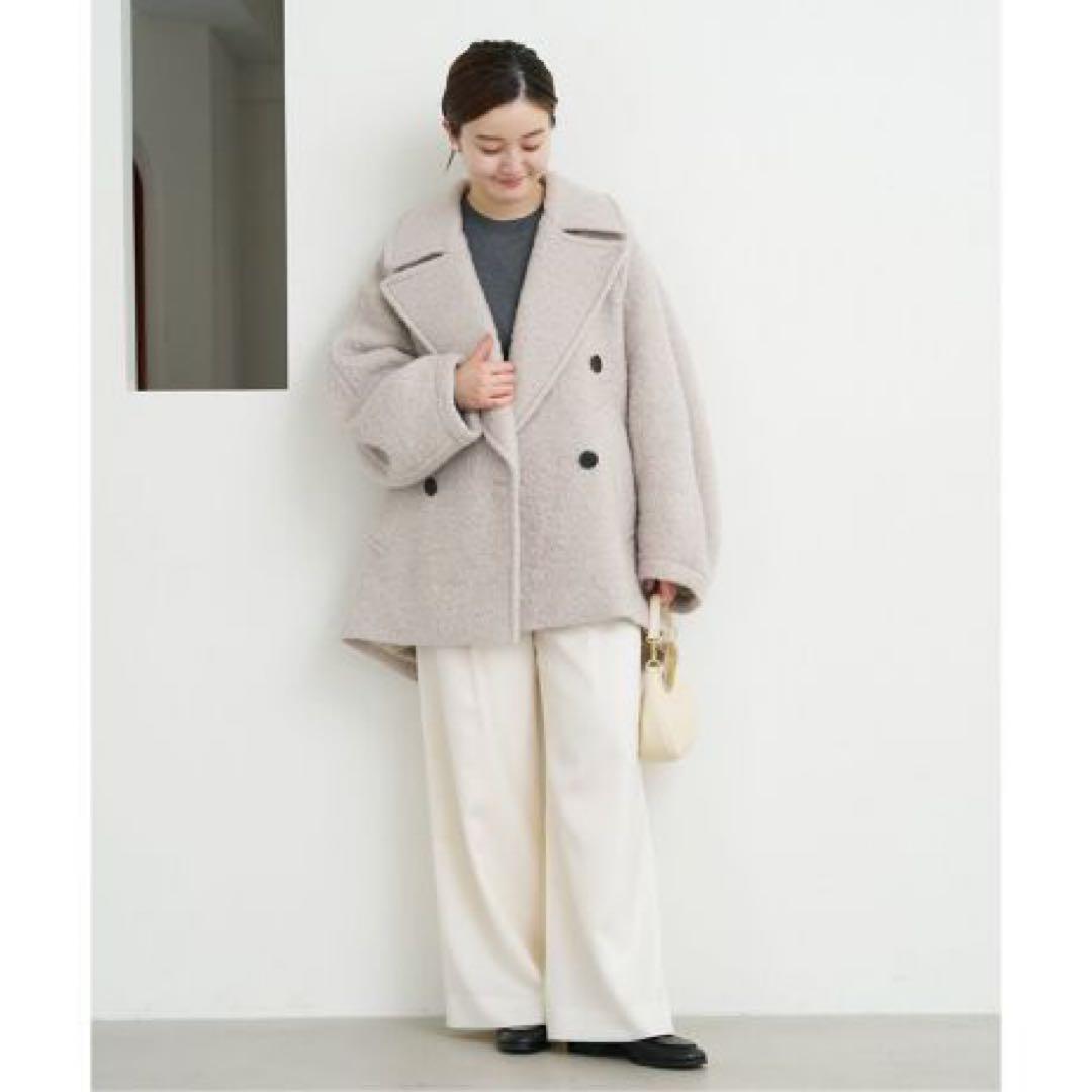 イエナ　IENA ループインレイショートコート　38 ナチュラル