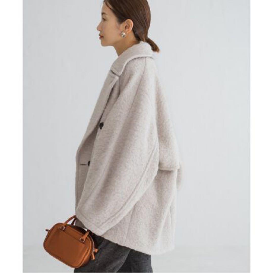 イエナ　IENA ループインレイショートコート　38 ナチュラル