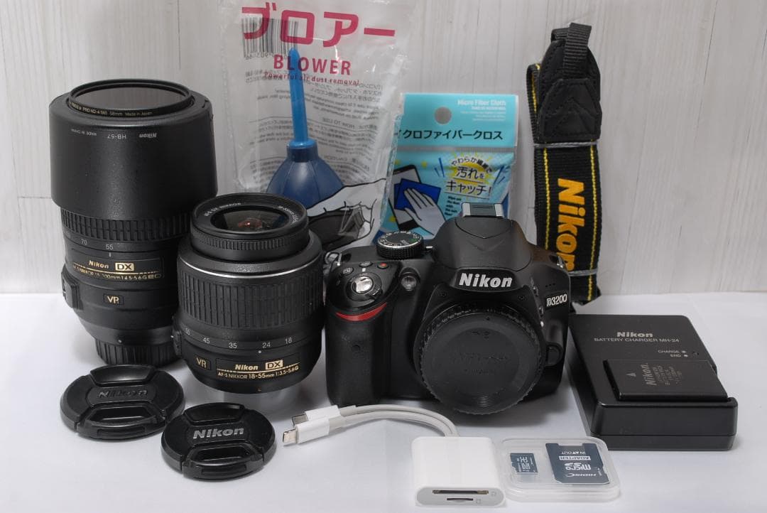✨超望遠レンズ付き✨Nikon D3200 ダブルズームキット スマホ転送
