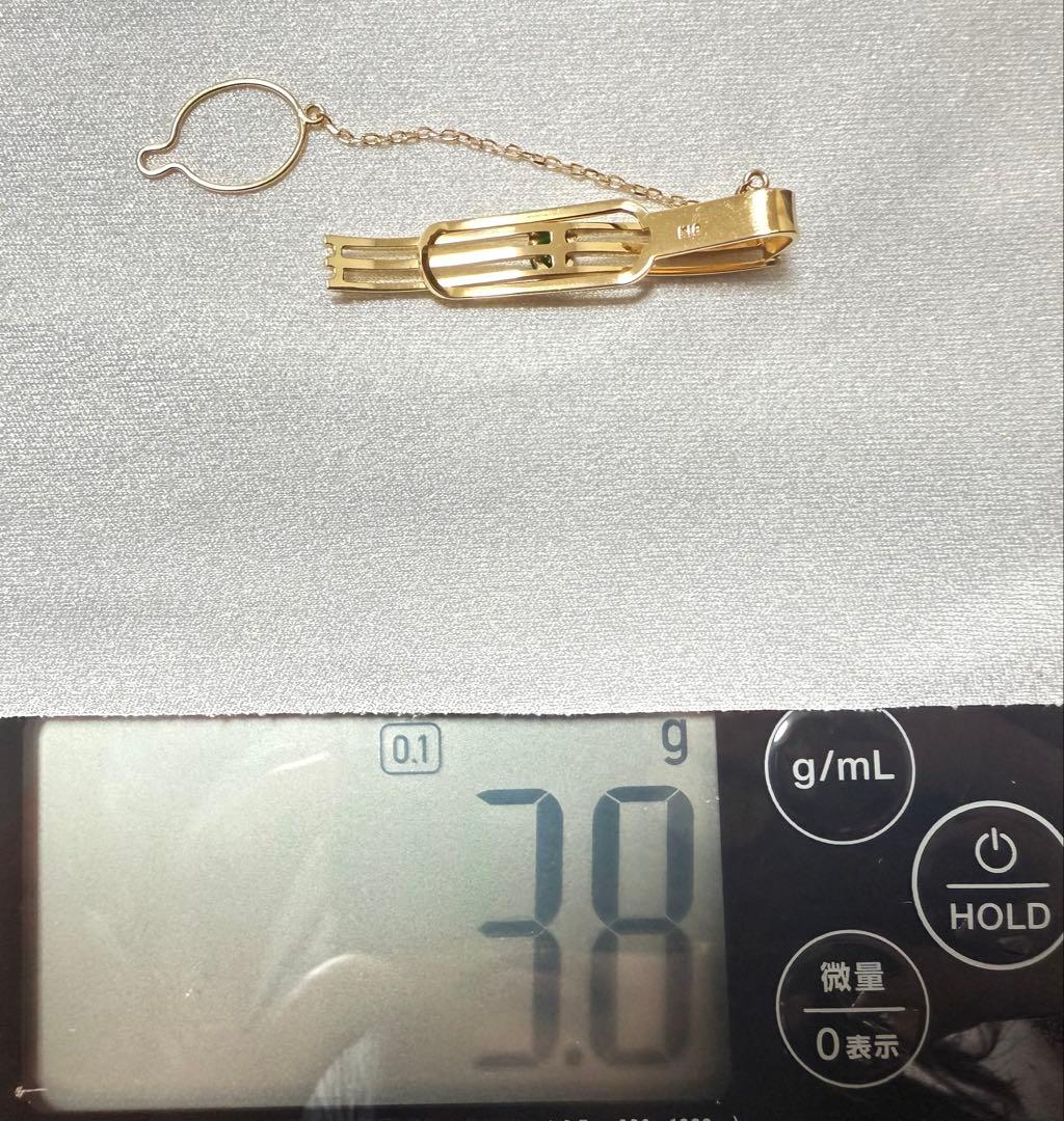 あ*3様 【金相場高騰】K18 タイピン チェーン付き 総重量約3.8g