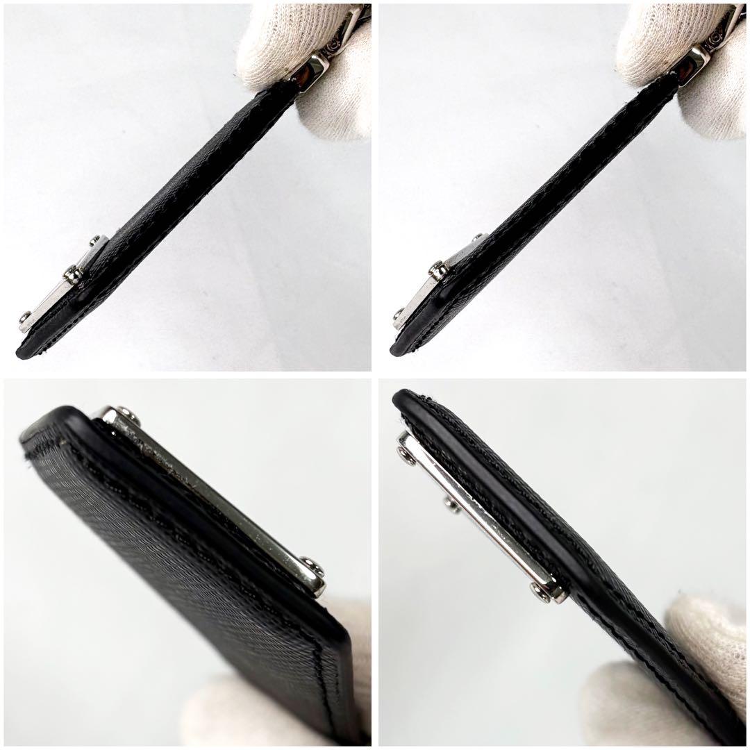 プラダ　PRADA サフィアーノレザー　キーリング　2PP041 ブラック　黒