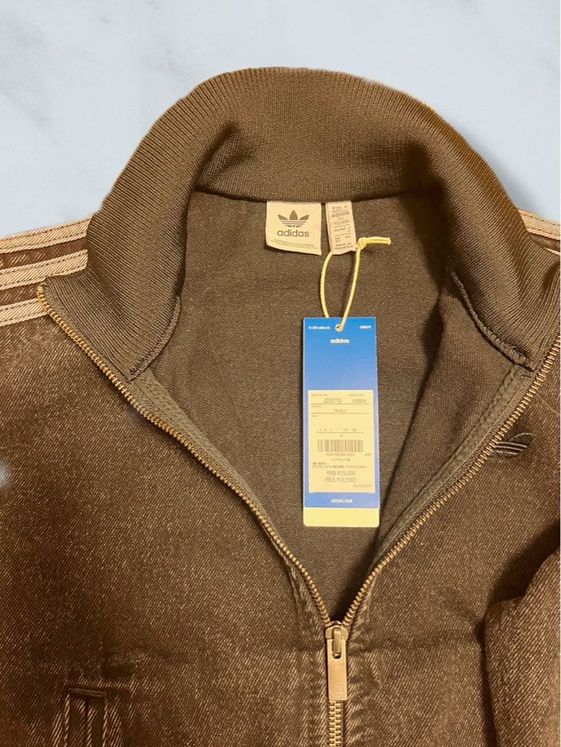 新品未使用タグ付adidas デニムトラックトップブラックデニムジャケットy2k