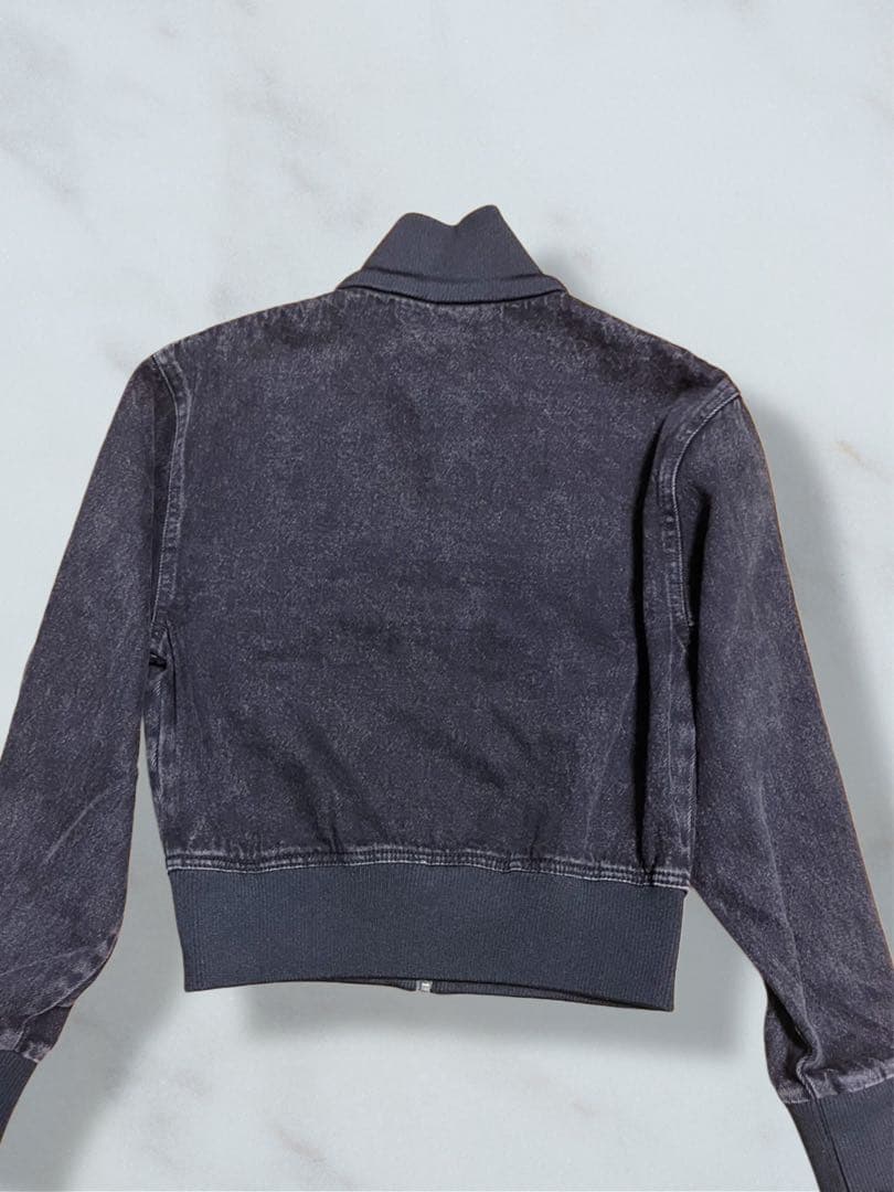 新品未使用タグ付adidas デニムトラックトップブラックデニムジャケットy2k