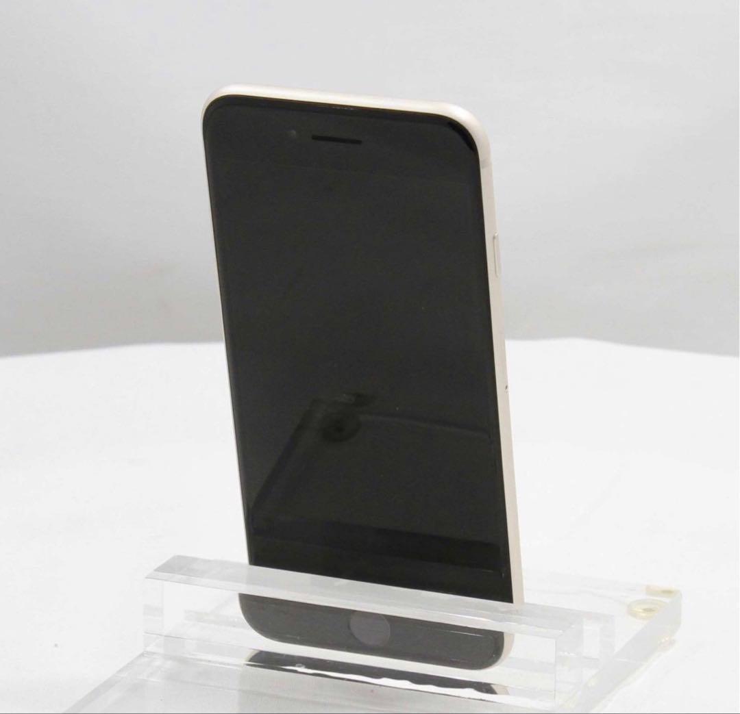 バッテリー100%iPhone SE スターライト 64GB SIMフリー