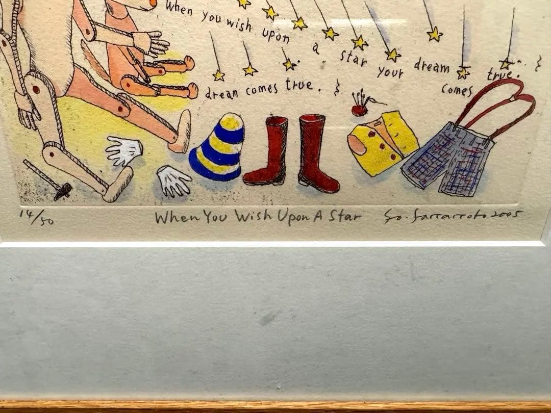 山本容子When You Wish Upon A Star リトグラフ14/50