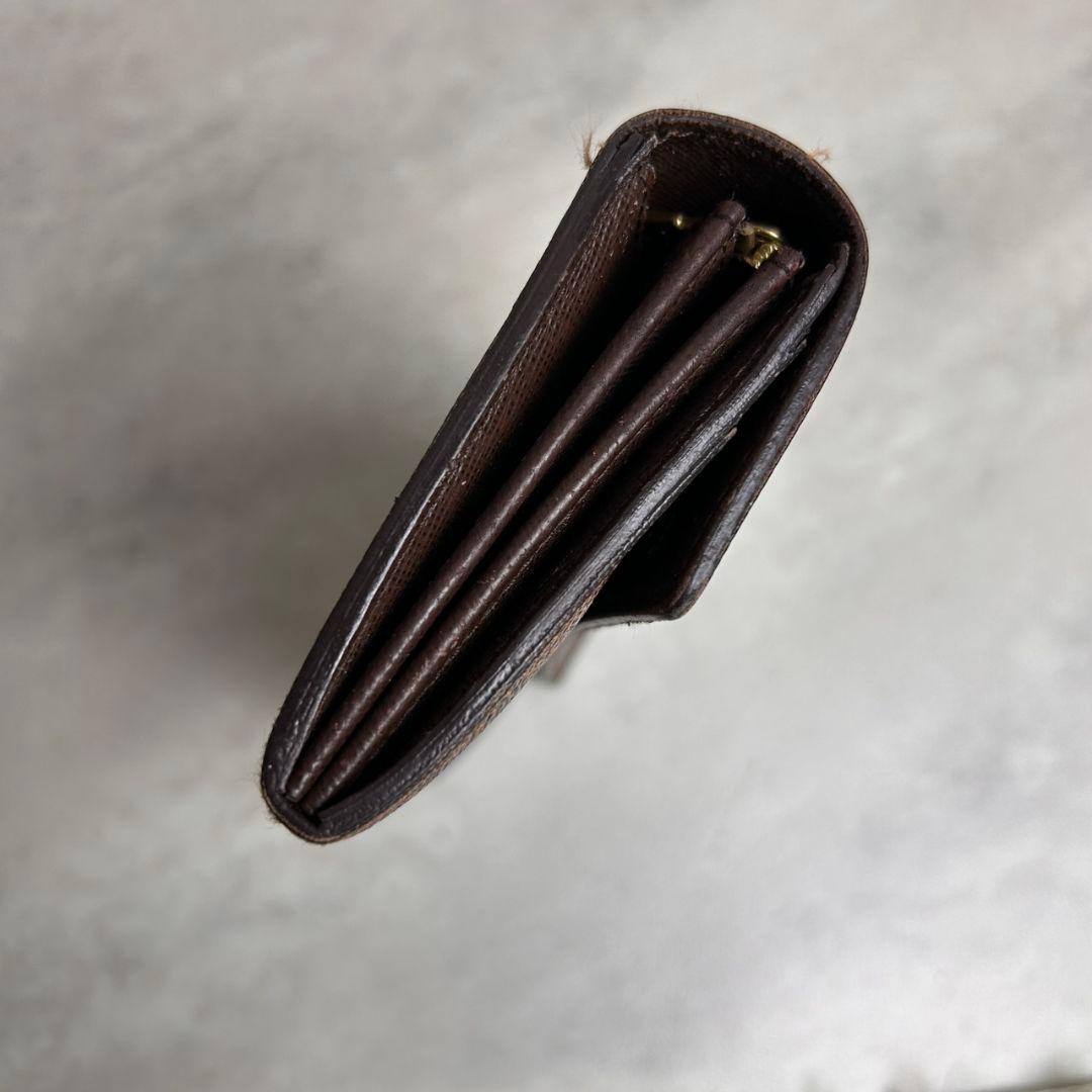 【美品】ルイ ヴィトン ダミエ ポルトフォイユ サラ イニシャルあり長財布