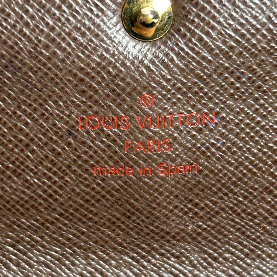 【美品】ルイ ヴィトン ダミエ ポルトフォイユ サラ イニシャルあり長財布