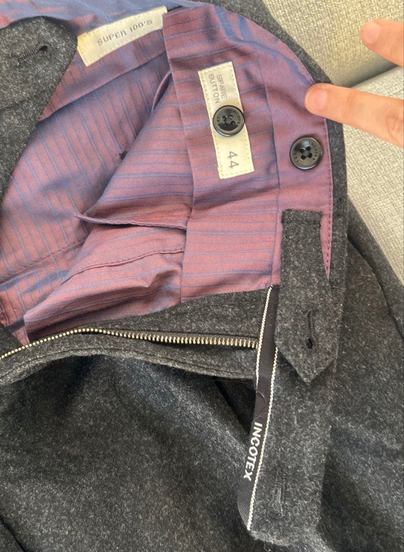 パンツ INCOTEX Super100 Saxony flannel Trouser