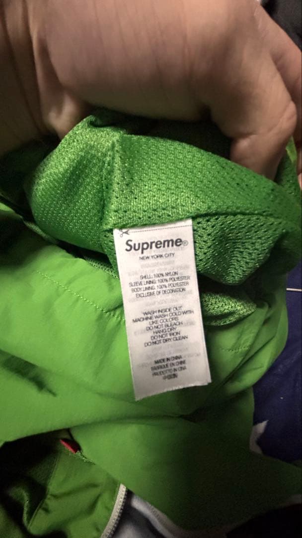 supreme ナイロンジャケット 緑