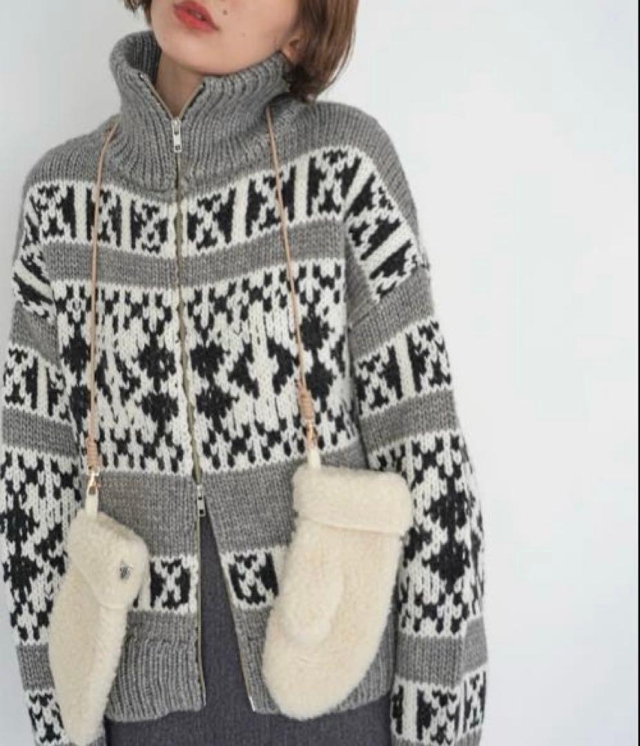 SLOBE citron カウチンニット