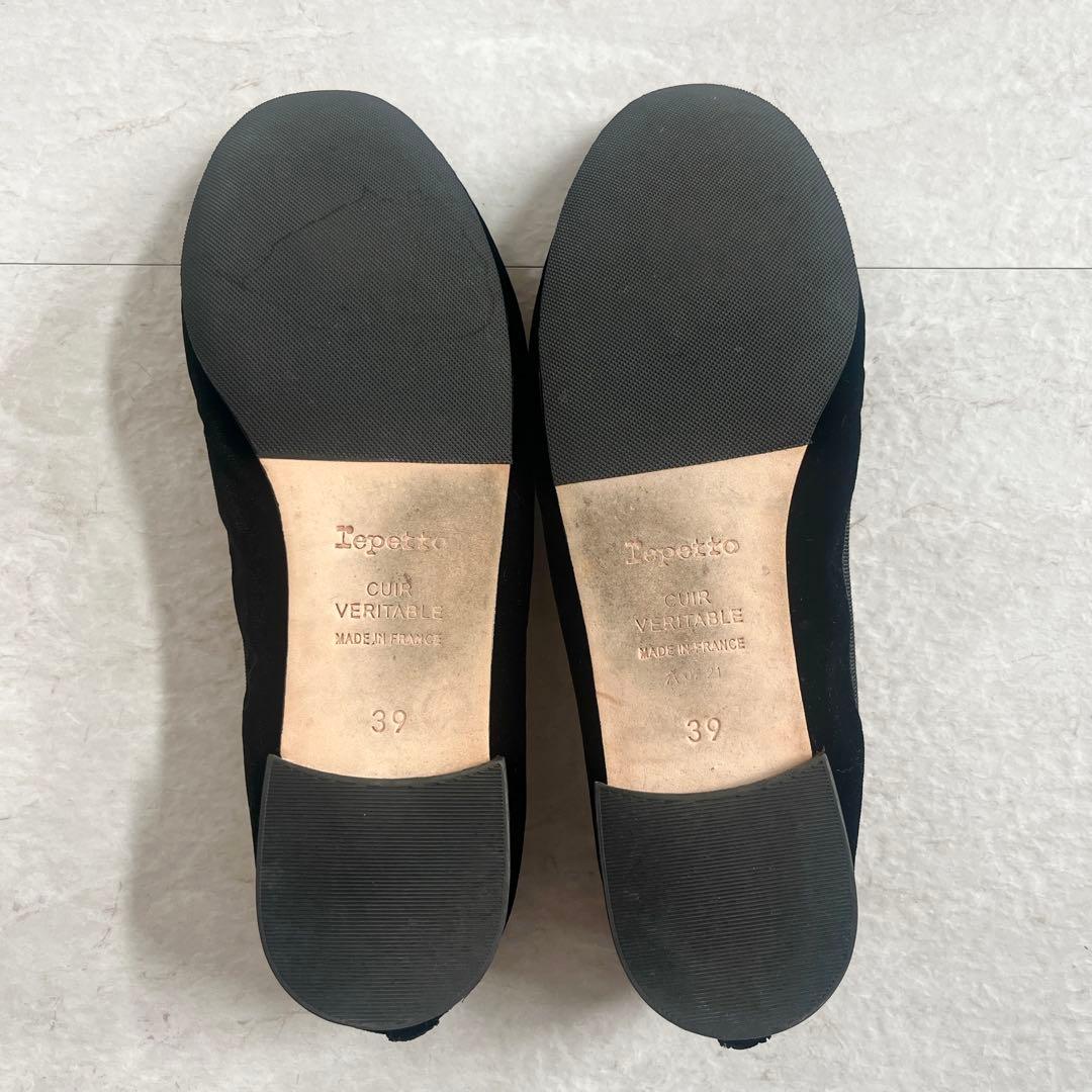 reppetto IENA ベロア バレエシューズ ブラック