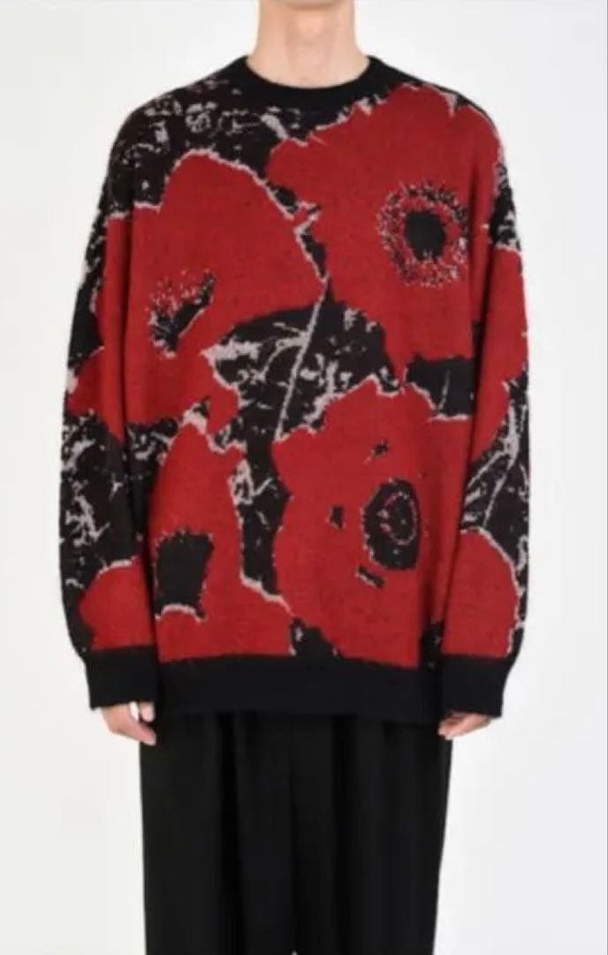 LAD MUSICIAN BIG PULLOVER 総柄ニット