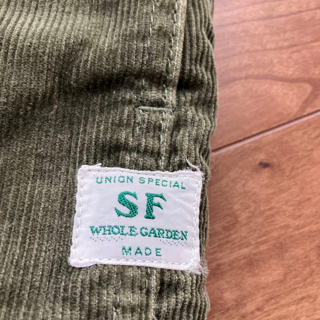 ササフラス コーデュロイ ワークパンツ グリーン M