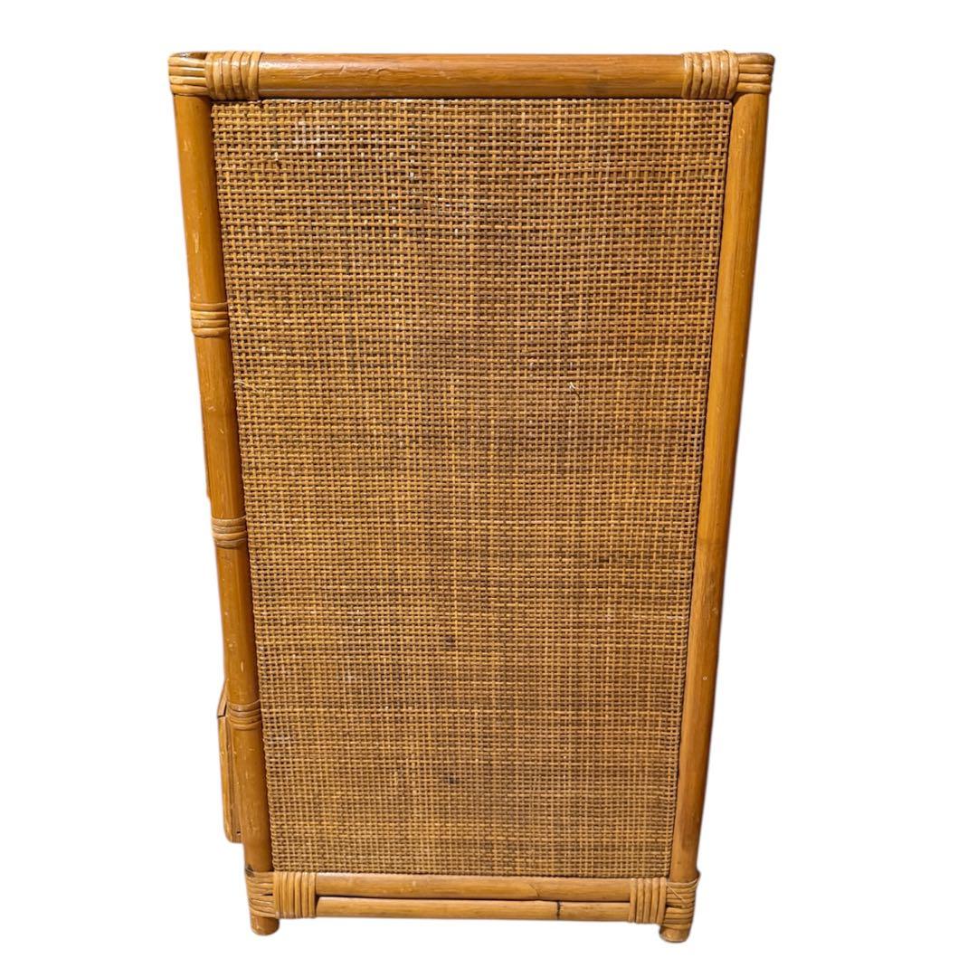 ラタン 4段チェスト　ナチュラル　収納家具 ヴィンテージ