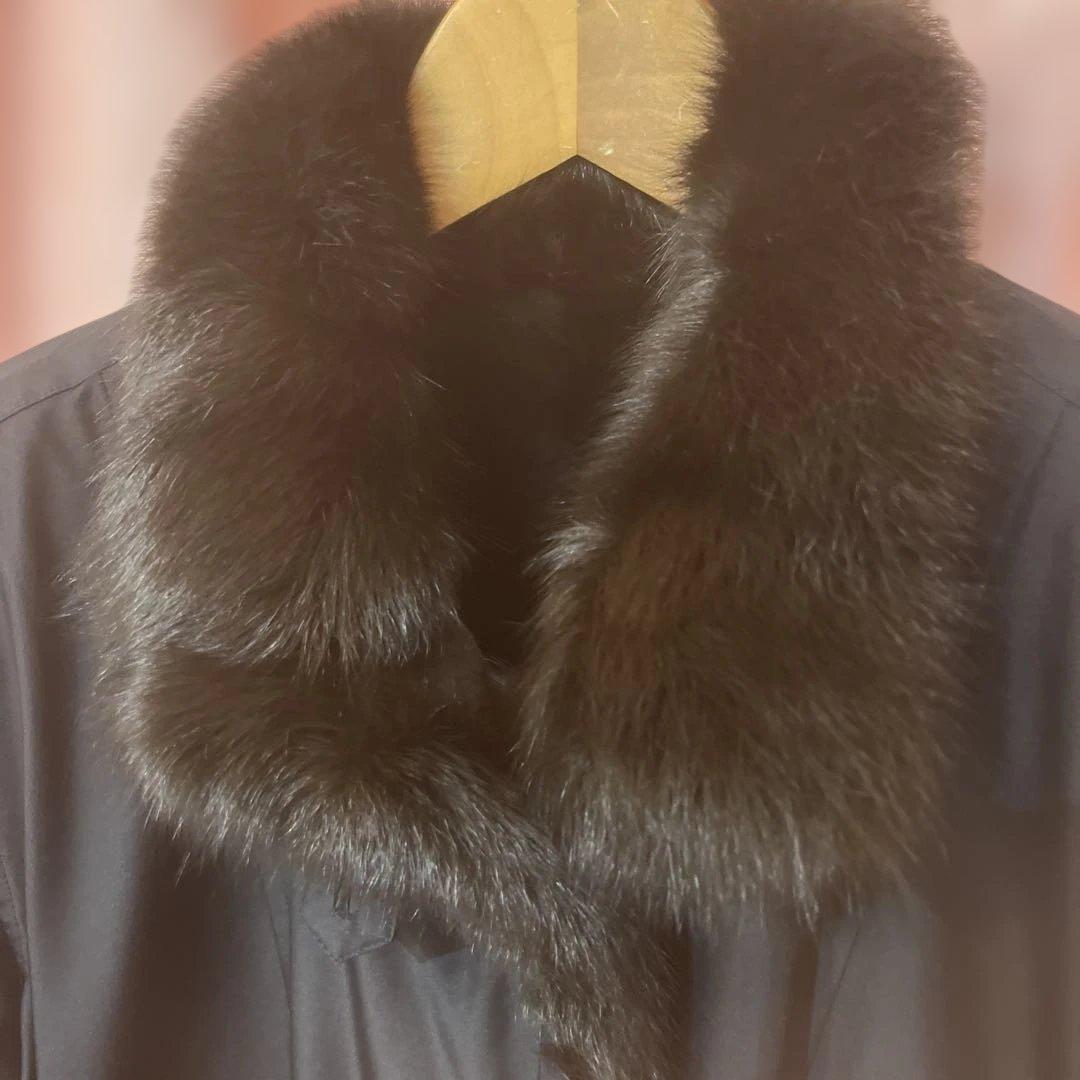 リバーシブルシルクラビットロシアンリスファーコート