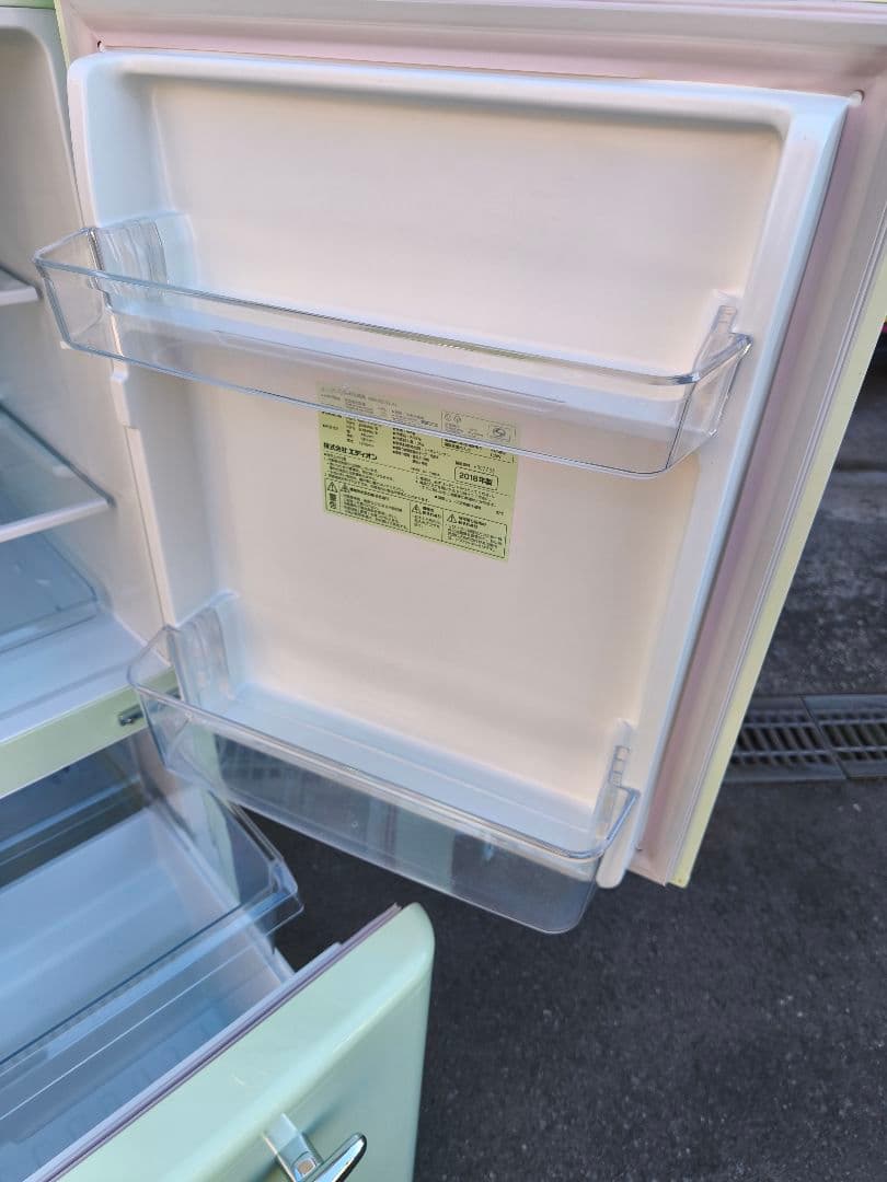 関東限 廃盤色 条件で無料配 18年 eanple エディオン 冷蔵庫 レトロ