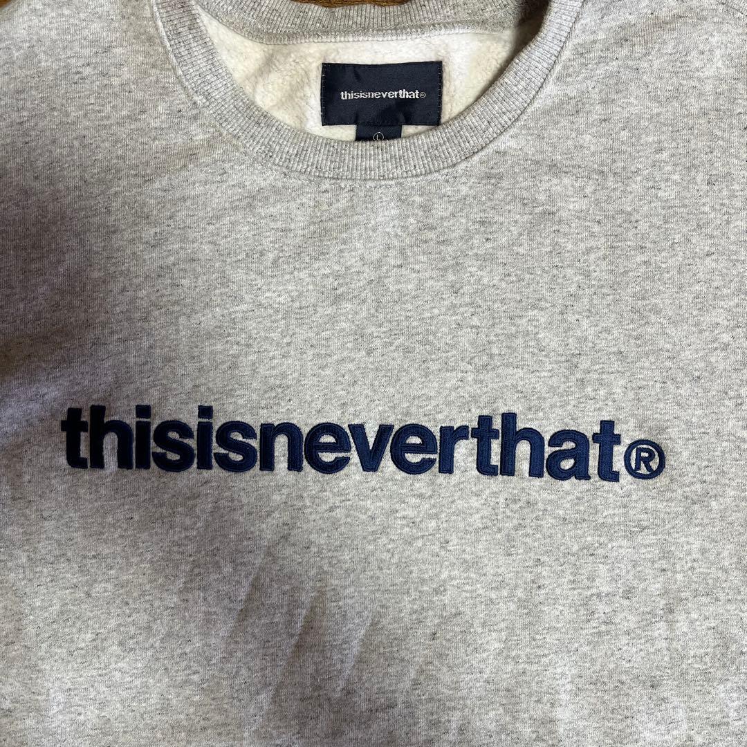 thisisneverthat グレー ロゴスウェット