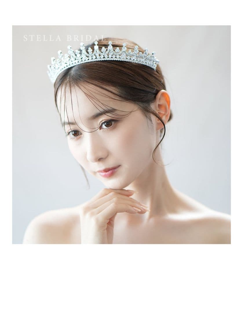 ステラブライダル キュービックジルコニア ティアラ フォンテーヌⅢ
