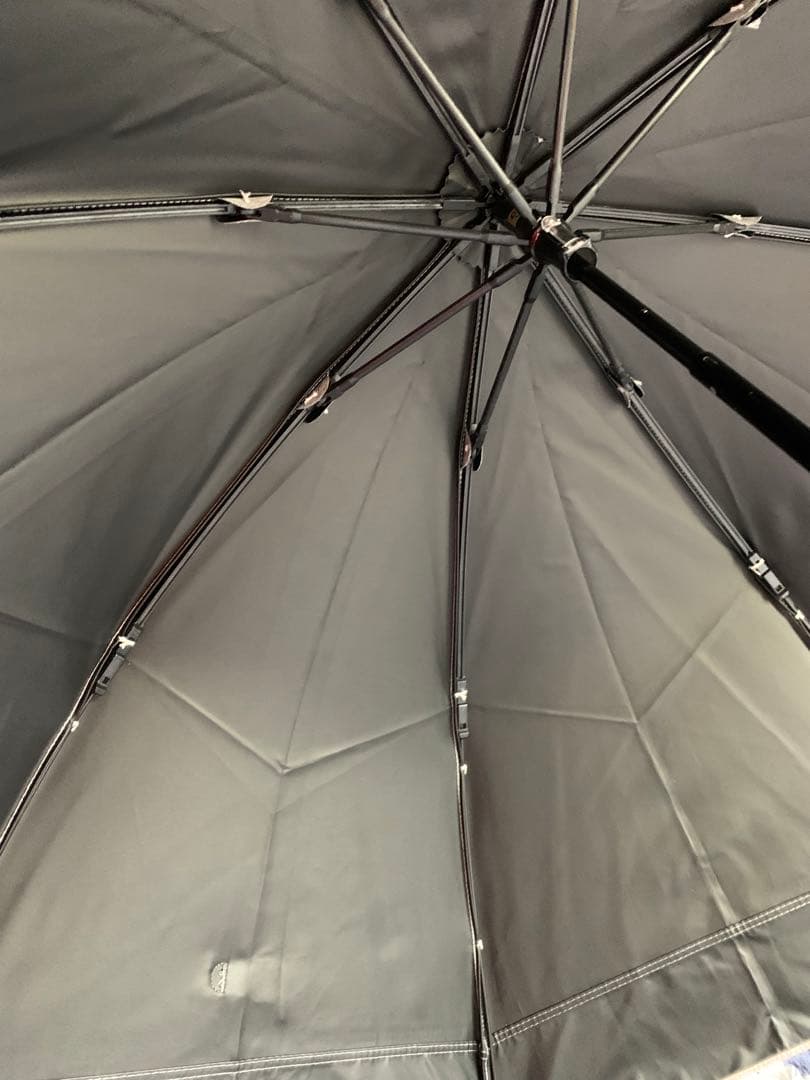 新品タグつき　芦屋ロサブラン日傘 2段折りミドル コンビ 55cm 曲がり手元
