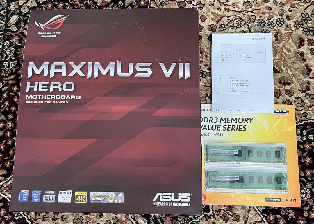 ASUS MAXIMUS VII HERO メモリ i7 4790K ３点セット