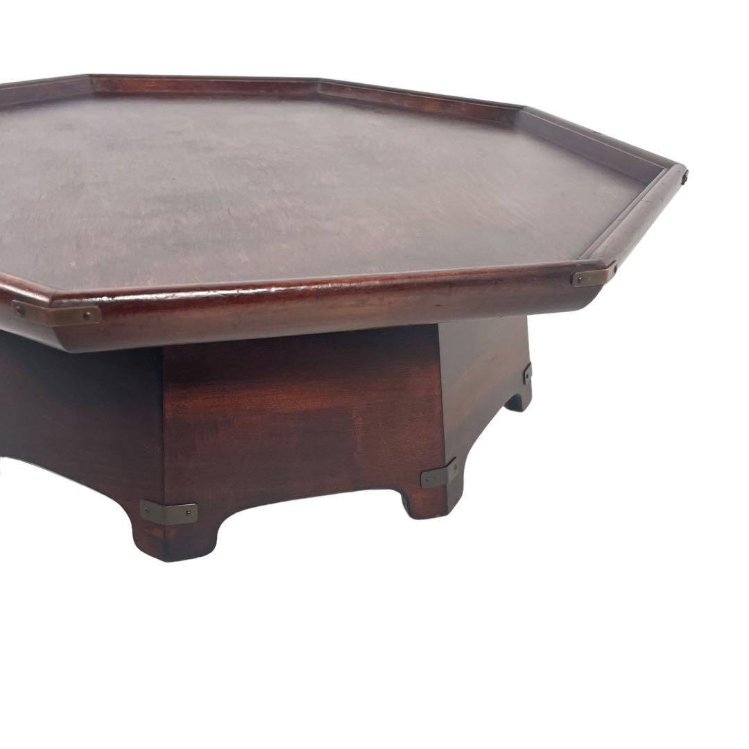 HR276 【レア】松本民芸家具 八角膳 ミズメザクラ 飾り台 花台 座卓机