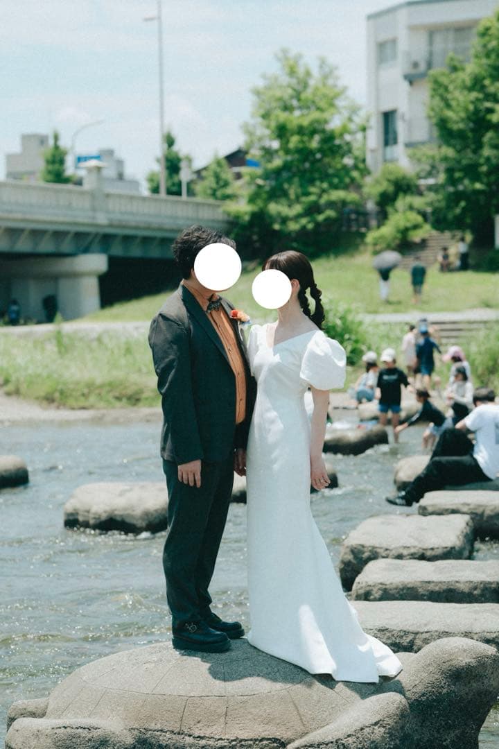 DRESS PRODUCTION パフスリーブバックVマーメイドドレス W253