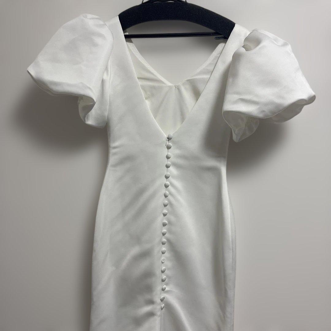 DRESS PRODUCTION パフスリーブバックVマーメイドドレス W253